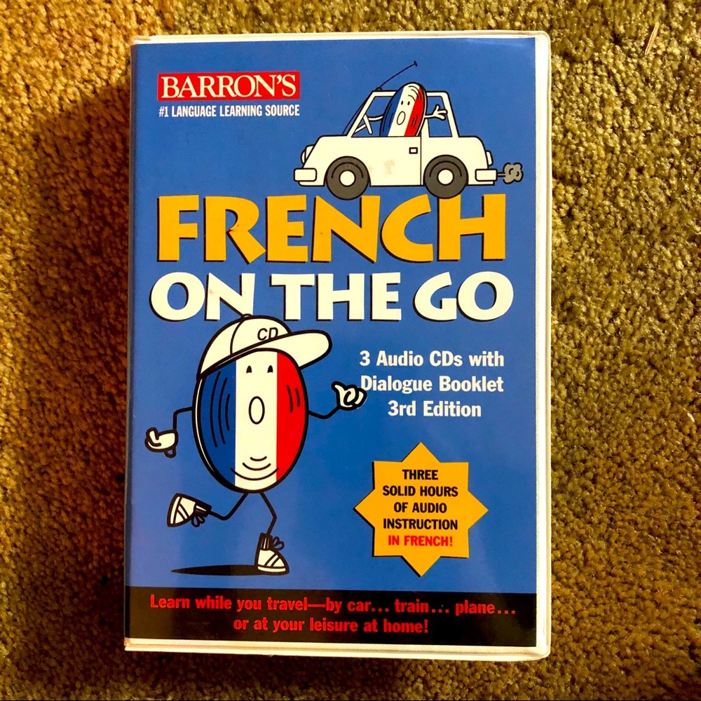 3/$18 Barron’s French on the Go 3 Audio CDs
